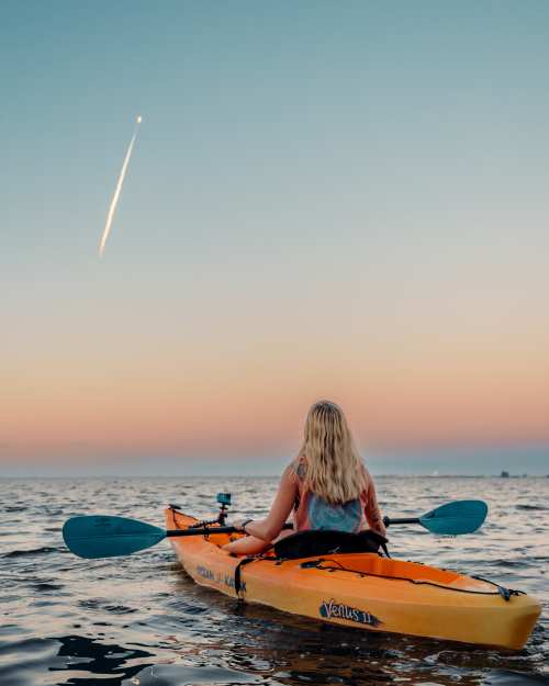 Kayak During Rocket Launch